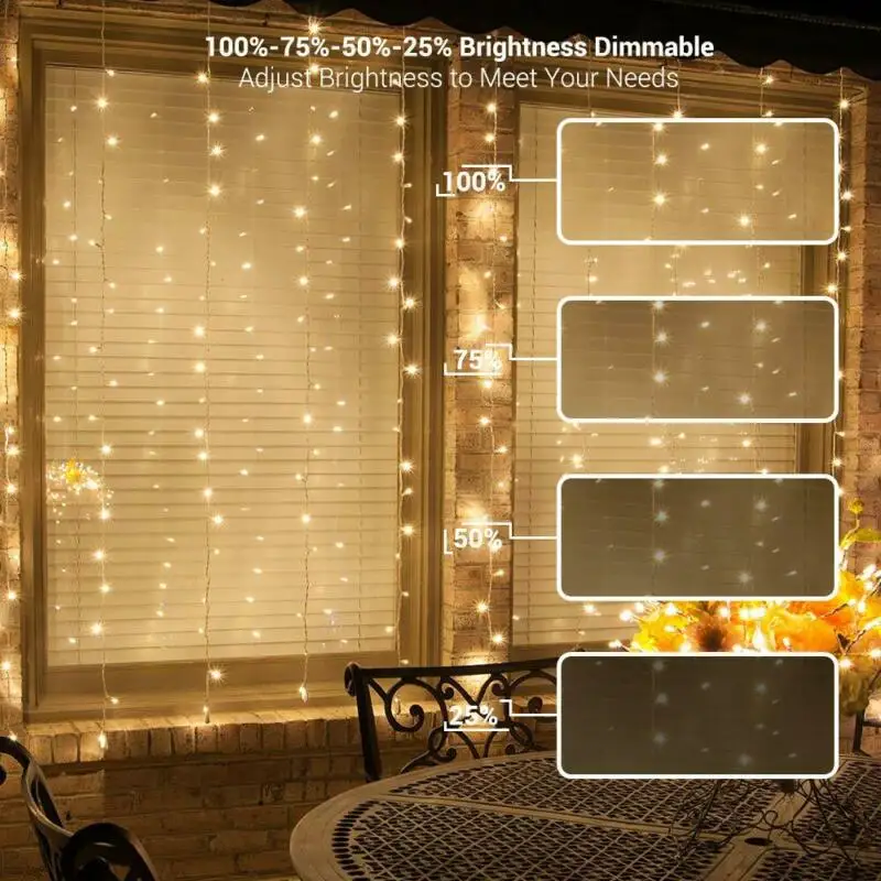 200/300 светодиодный Медь Фея провод шнура Дистанционное управление освещением для