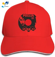unisex marilyn manson baseball cap adjustable peaked sandwich cap trucker dad hats