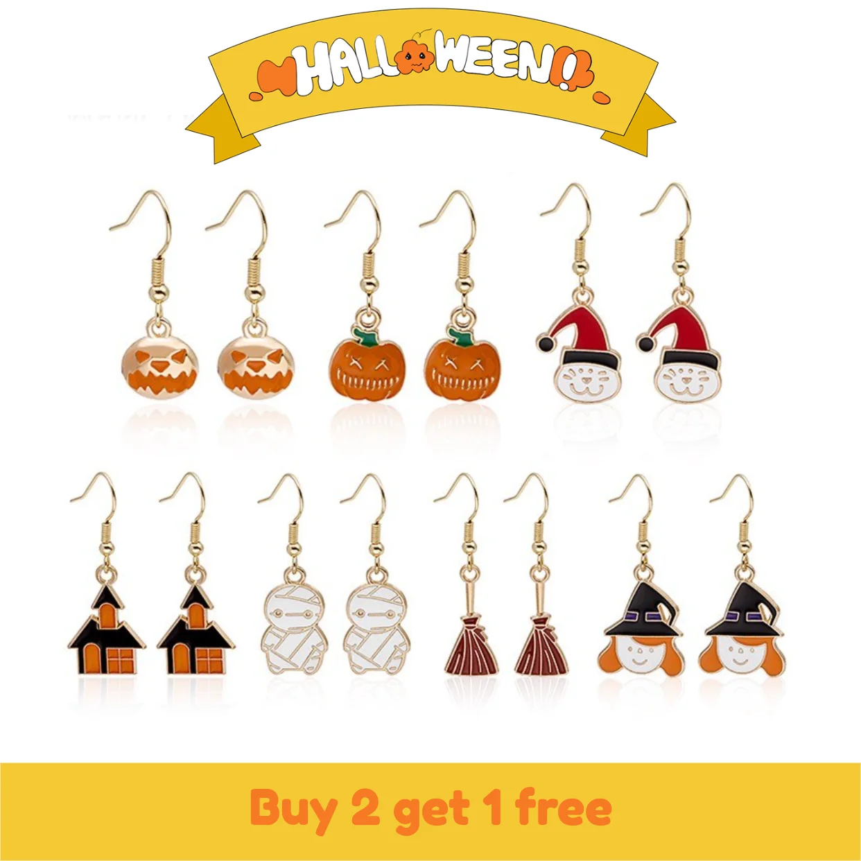 Серьги Gii на Хэллоуин для женщин и девочек трендовые уникальные милые