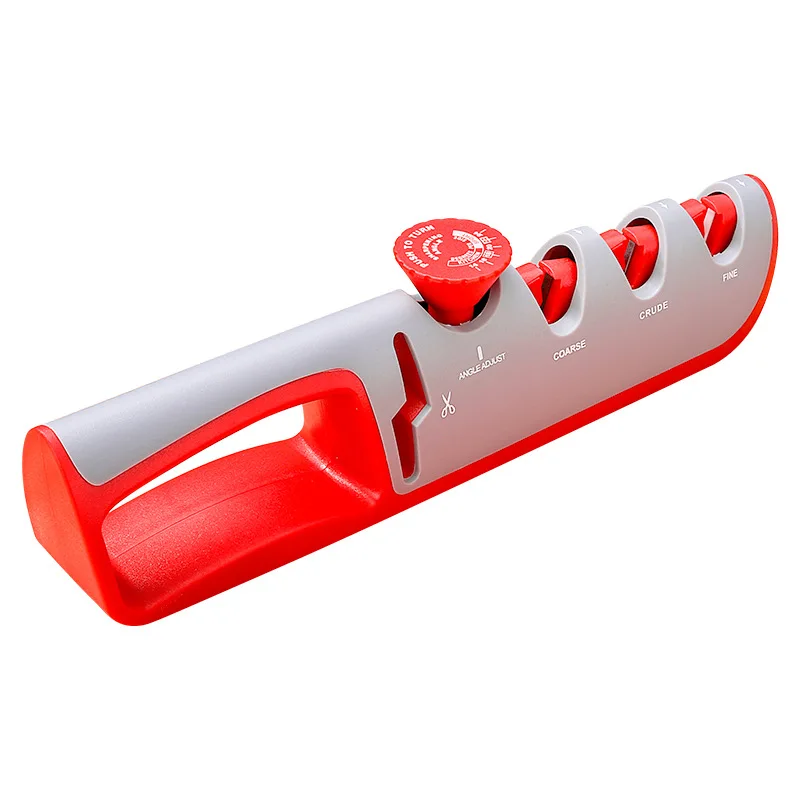 

4 stages Scissors profession knife sharpener Non-slip base multi-function sharpener adjustable angle kitchen sharpener diamond