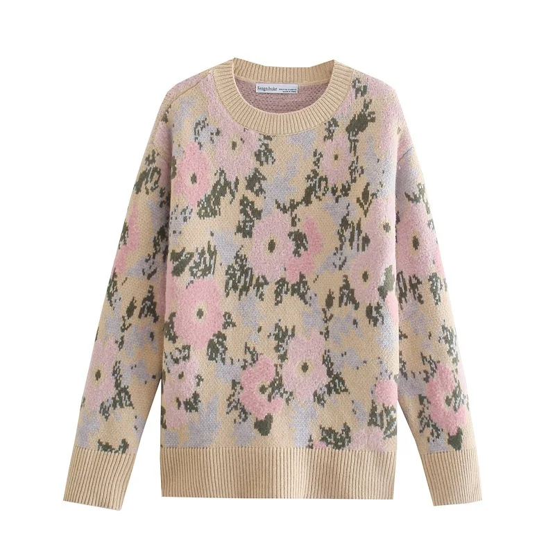 

Kawaii Clothes Haut Femme élégant Knit Top Autumn Vêtements Femme Jerseys Mujer Brown Top Harajuku Sweater Cute Sweater