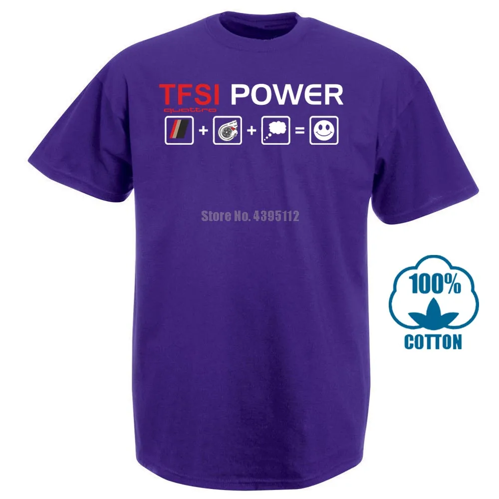 Горячая Распродажа модная Tfsi power S3 S4 S5 S6 S7 S8 S Rs Quattro Sline Fan футболка S 3Xl футболка - Цвет: Фиолетовый