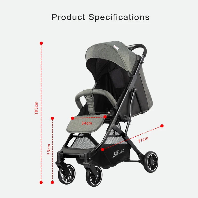 Baby Lightweight Stroller Cart Baby Cart Collapsible Light Available in All Seasons High Landscape enlarge