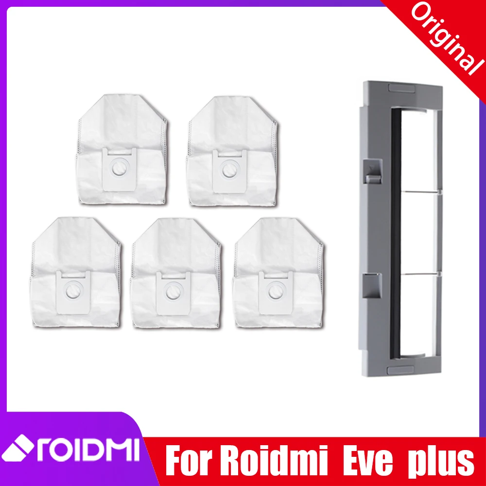 

Original Roller Main Brush Mops Cloths Dust Bag Side Brush Filters For Xiaomi ROIDMI EVE Plus Robot Vacuum Cleaner Accessories