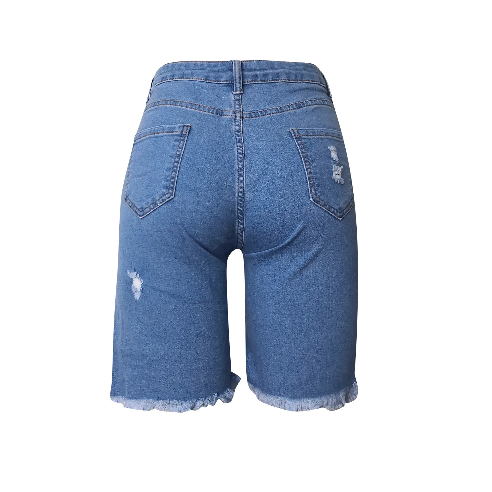 Шорты женские джинсовые с широкими штанинами повседневные приталенные Короткие