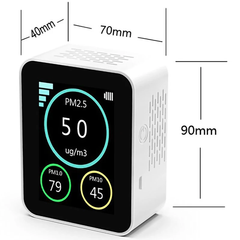 

Air Quality Detector PM2.5 Haze Particle Detector PM1.0 Detect Dust Particle Instrument for Air Quality Testing