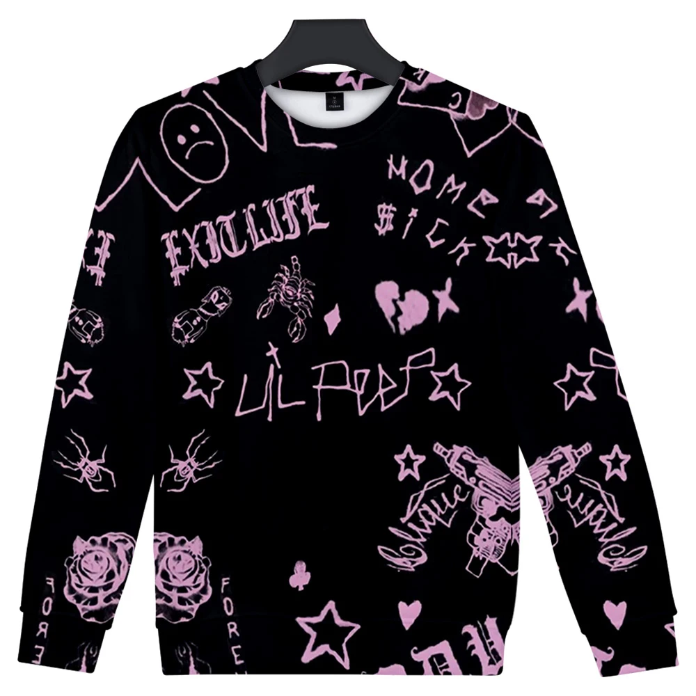 Модные дизайнерские толстовки lil peep для мужчин и женщин с круглым вырезом