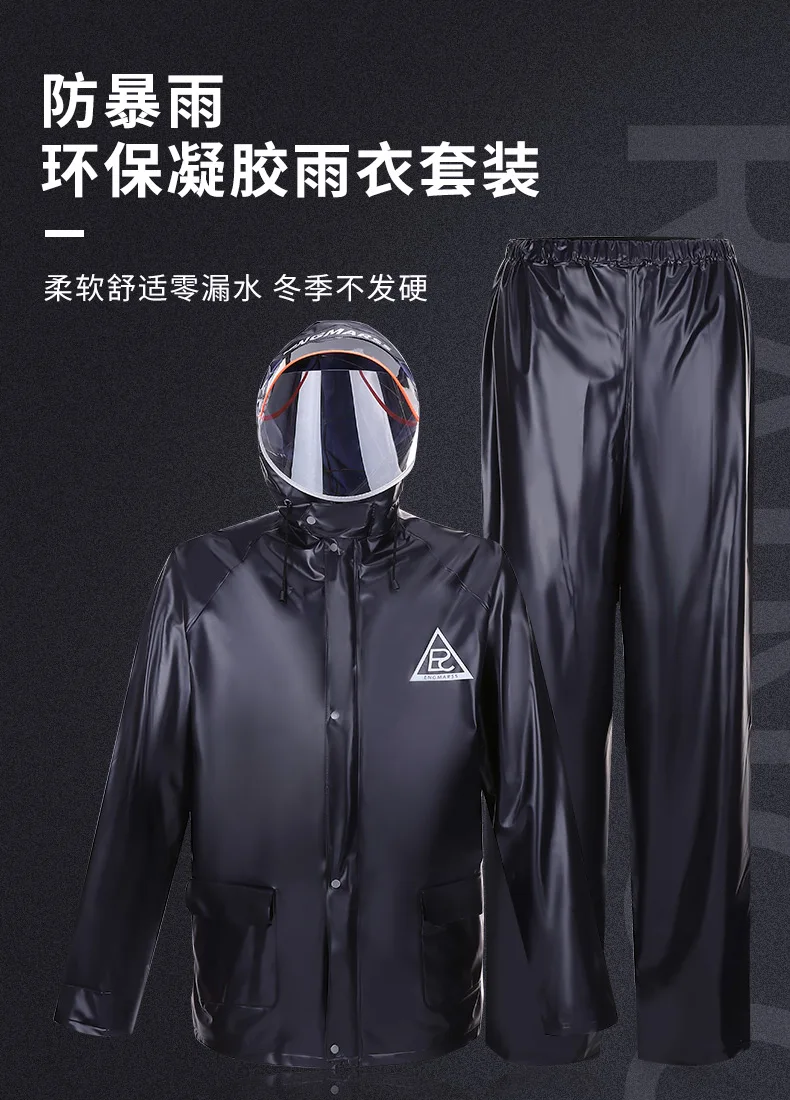 

Long Fashion Waterproof Rain Coat Motorcycle Increase Thicker Poncho Practical Gifts Regenjas Mannen Mens Sports Suits EC50YY