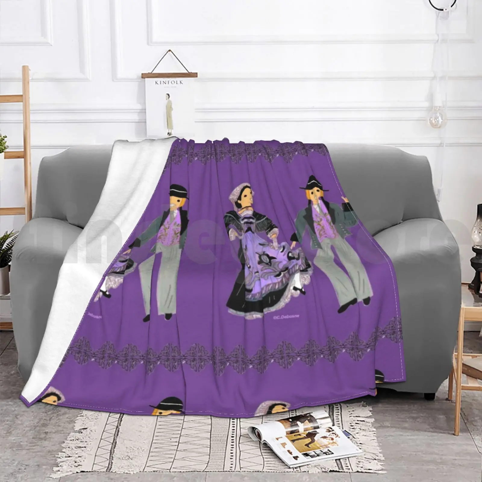 Morbihan Бретань Франция модное одеяло на заказ 3097 бретонские бреттани французские