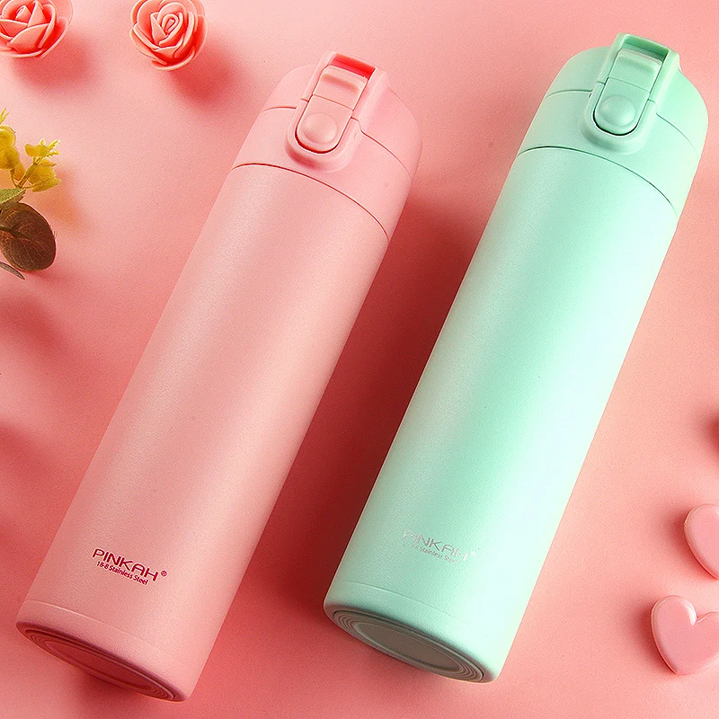 Модная Портативная изоляционная чашка розовая дорожная кофейная кружка