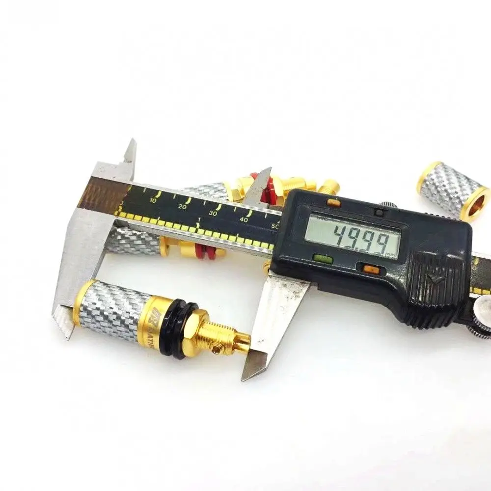 

4X carbon fiber 99.99% Pure Copper Gold Amplifier Speaker Terminal Binding Post MATIHUR