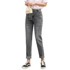 Женские Джинсы Стрейчевые, свободные прямые, с широкими штанинами, с высокой талией, большие размеры, L-8XL