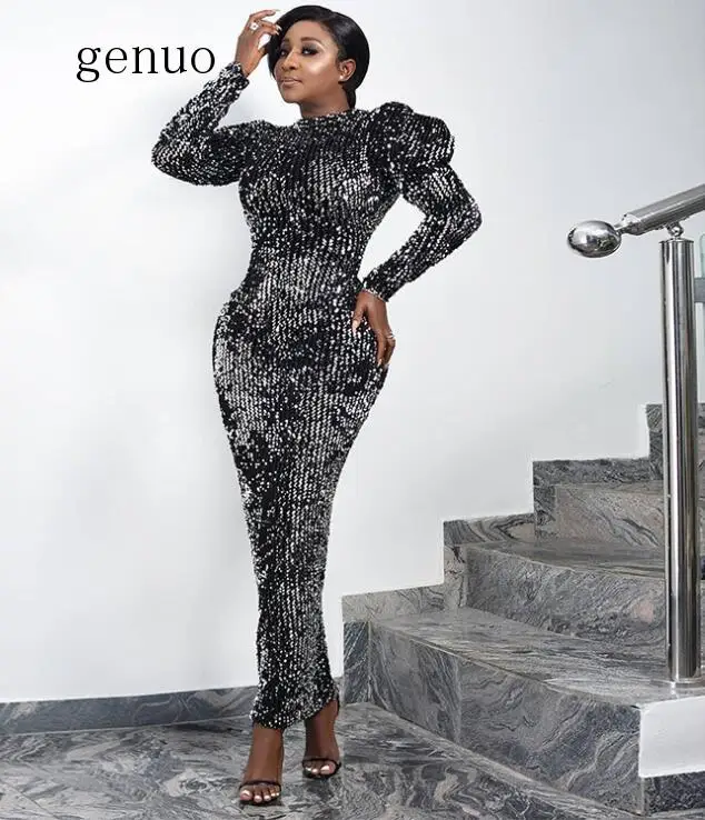 

Осеннее повседневное Бандажное платье до середины икры с О-образным вырезом и блестками, деловые элегантные Молодежные платья, женское Клу...