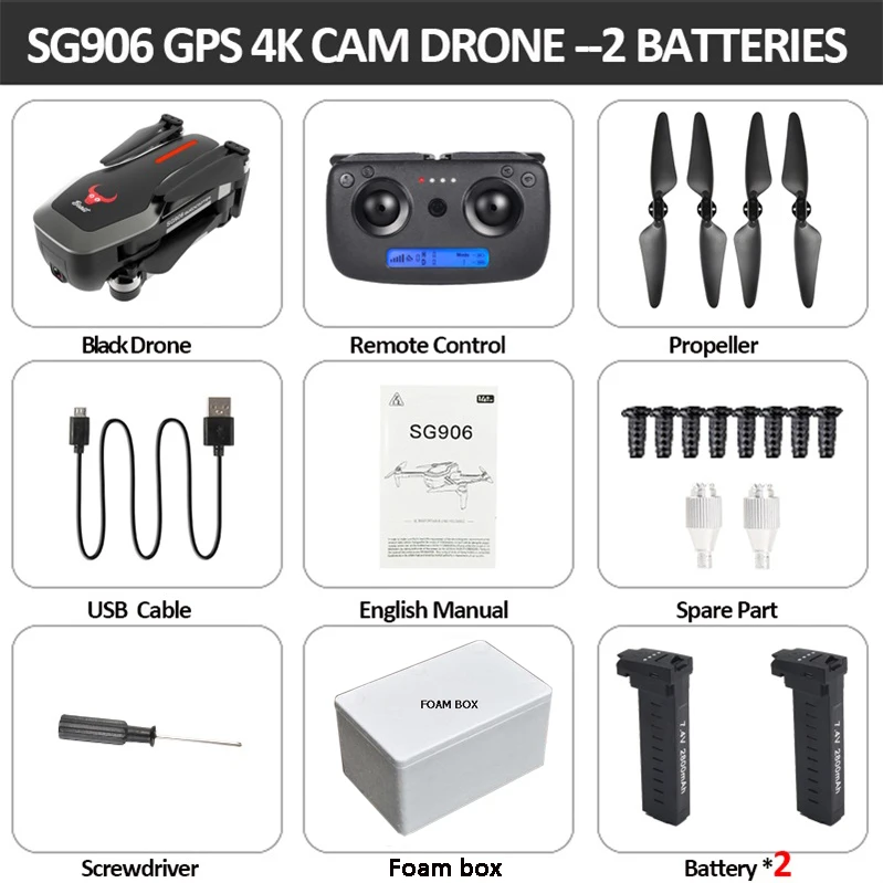black 2B SG906 мини-Дрон gps 5G Wi-Fi FPV RC zangao Selfie 4 K бесщеточный Дрон com Câmera HD RC Квадрокоптер dobravel Dron VS VISUO XS809 - Цвет: black 2B