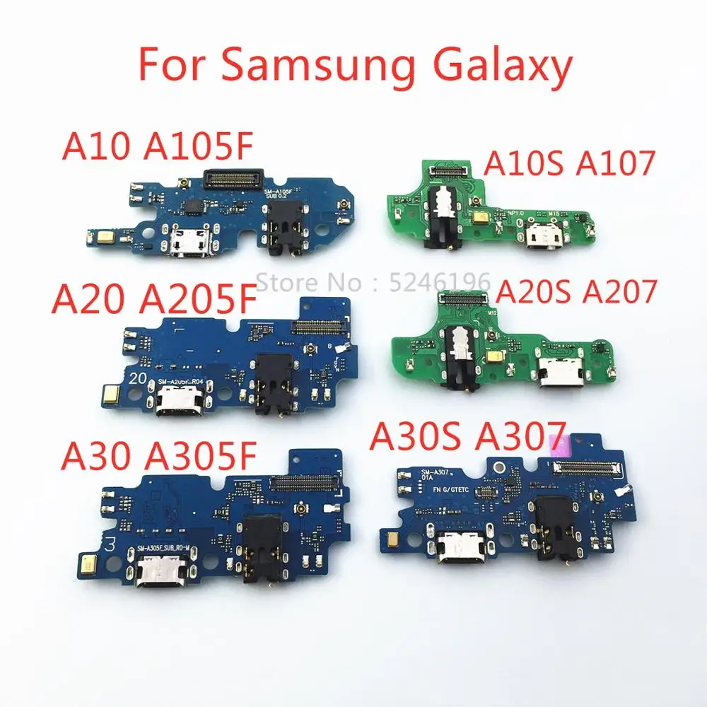 USB charging port charger base connector For Samsung A10 A20 A30 A105F A205F A305F A10S A20S A30S A107 A207 A307 Circuit boar