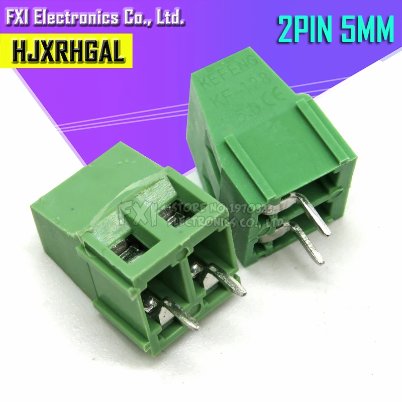 KF128-2P 20 шт. KF301 KF128 KF350 2P 3P 5 мм/3,5 мм/2PIN 3PIN клеммный винт клеммный соединитель - Цвет: KF128-2P