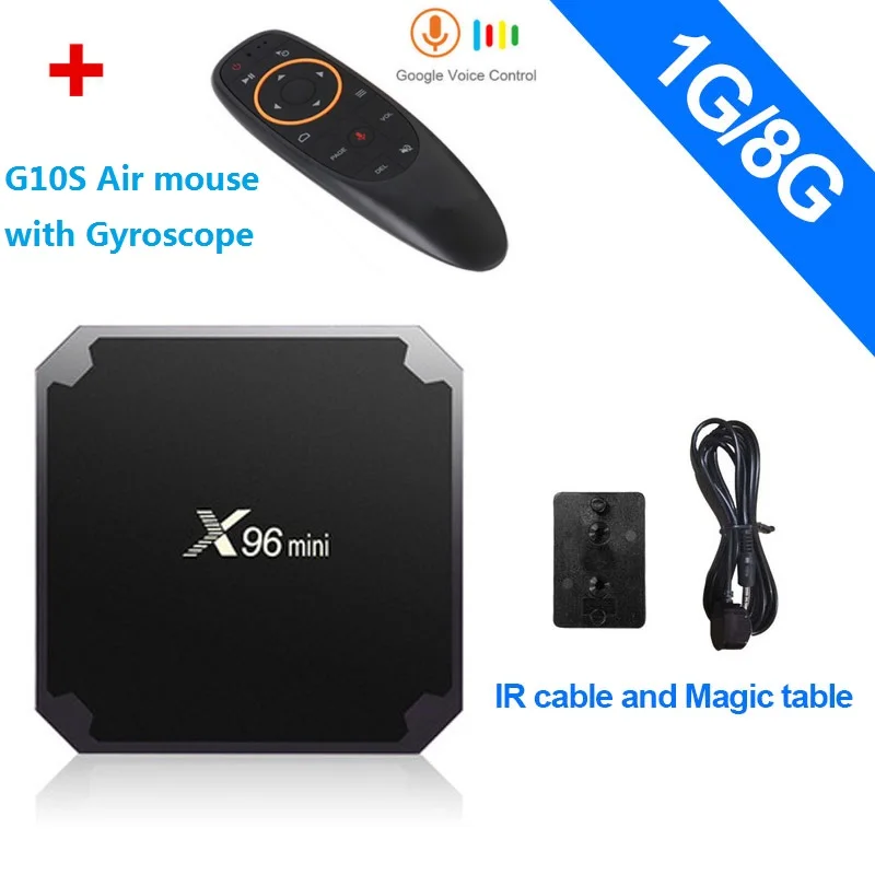 X96 мини четырехъядерный WiFi 2,4 ГГц X96mini ТВ-приставка 4K HD ТВ-приставка Android 7,1 2 Гб 16 Гб смарт-ТВ приставка Amlogic S905W - Цвет: 1G8G IR add G10S