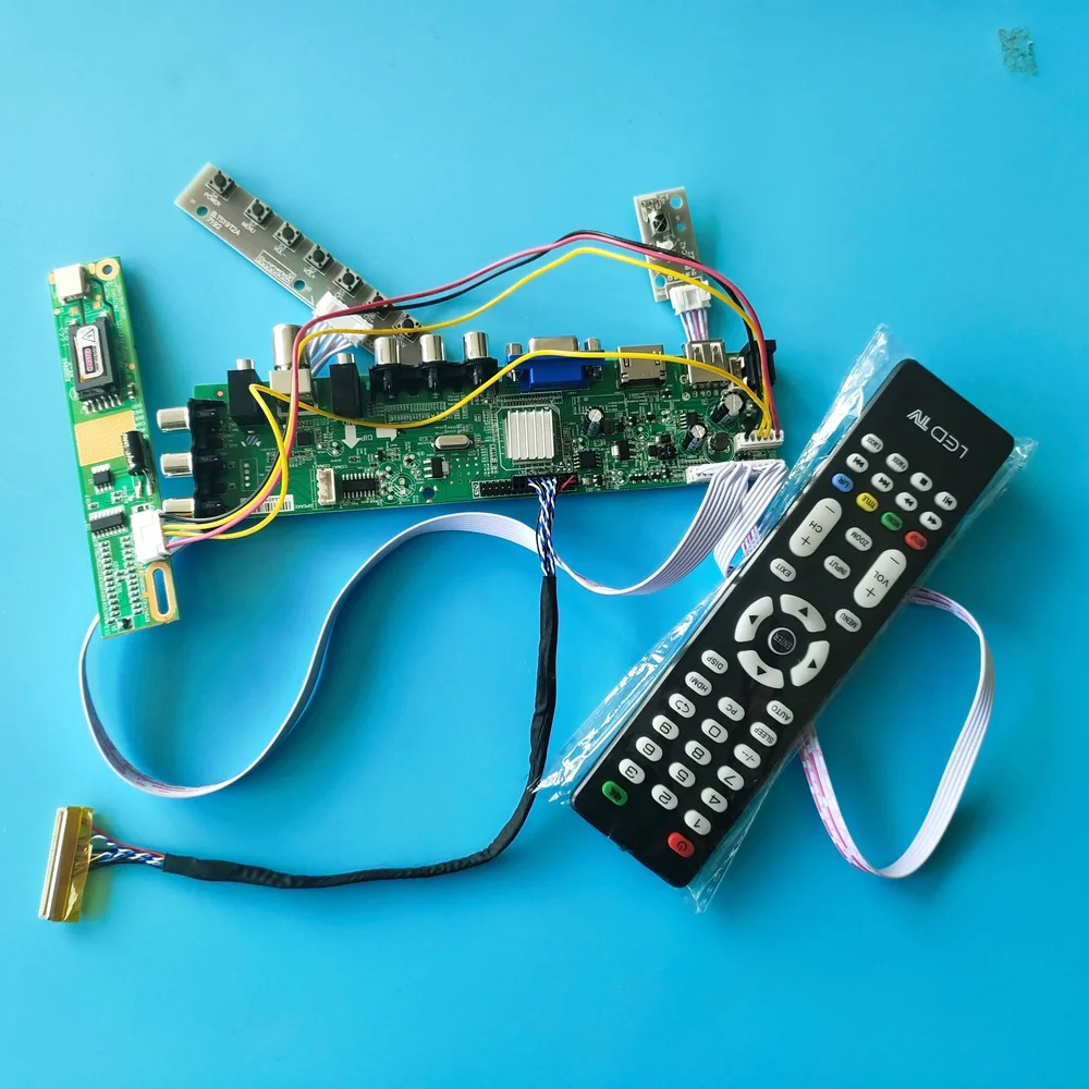 

Kit for B154EW02/CLAA154WA05 15.4" DVB-T DVB-C TV Panel VGA 1280X800 1 CCFL 30pin Controller board USB AV digital HDMI LCD