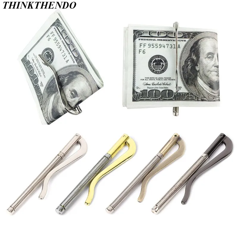 Металлические двойные зажим для денег бар бумажник заменить Запчасти пружинный