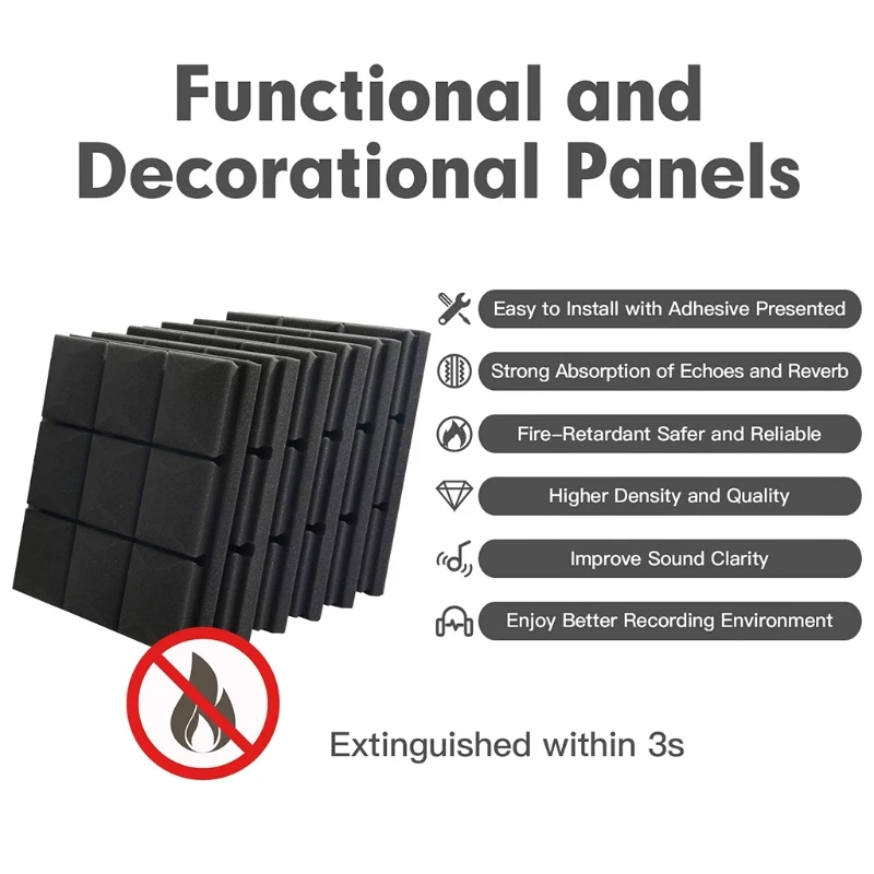 

X7AA 30x30x5cm Soundproofing Foam Acoustic Foam
