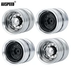 AXSPEED Алюминий сплав бисером для центрального движения колеса задние колеса диски для 114 Tamiya по супер скидке Радиоуправляемый трейлер тягач автомобиль