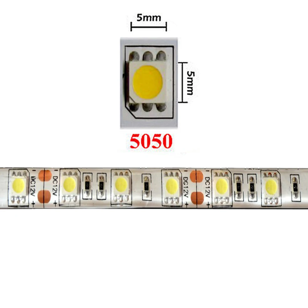 SMD5050 гибкая лента осветительная 300 светодиодов водонепроницаемая рекламная