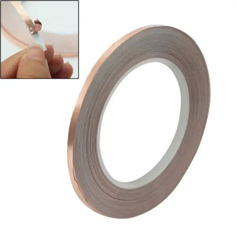

1 Roll One side Single Conductive Copper Foil Shielding Tape 5MM x 30M HOT SELL