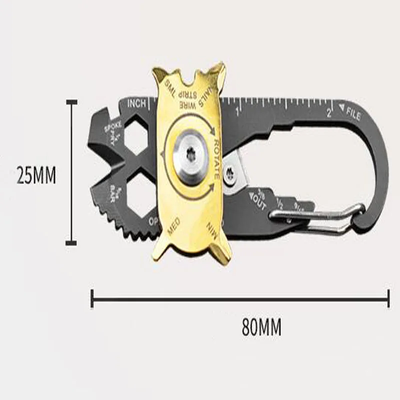 20 в 1 уличный Многофункциональный походный органайзер для ключей Набор отвертка