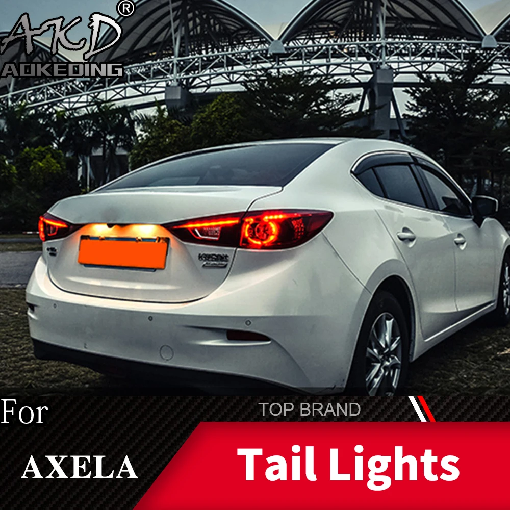 

For Car Mazda 3 Tail Lamp 2014-2018 Mazda3 Sedan LED Fog Lights Day Running Light DRL Tuning Car Accessories Axela Tail Lights