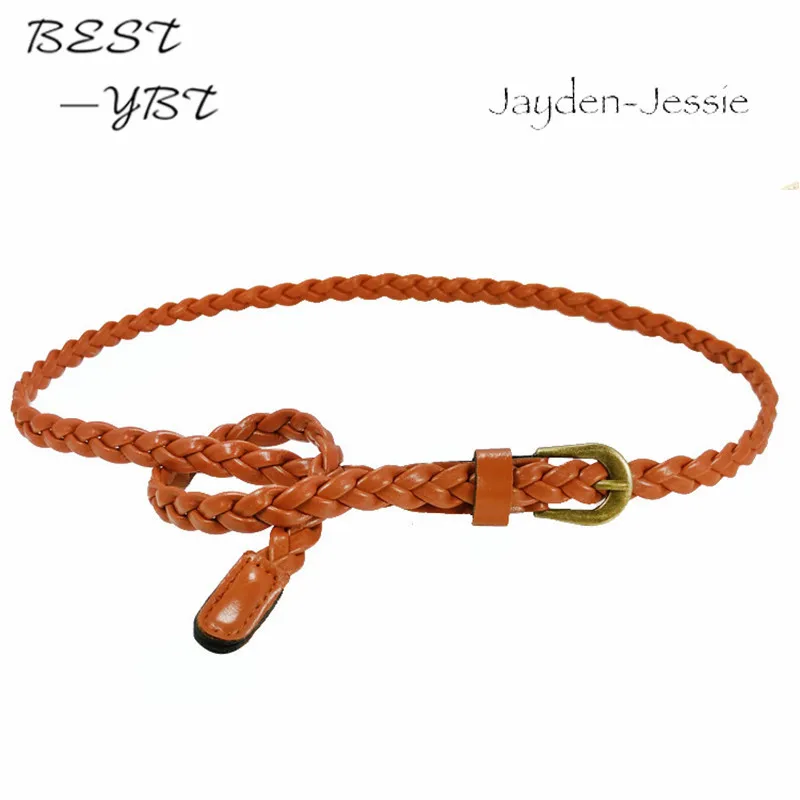 Плетеный пояс модели женский украшение тонкие дикие ремни Корейская версия