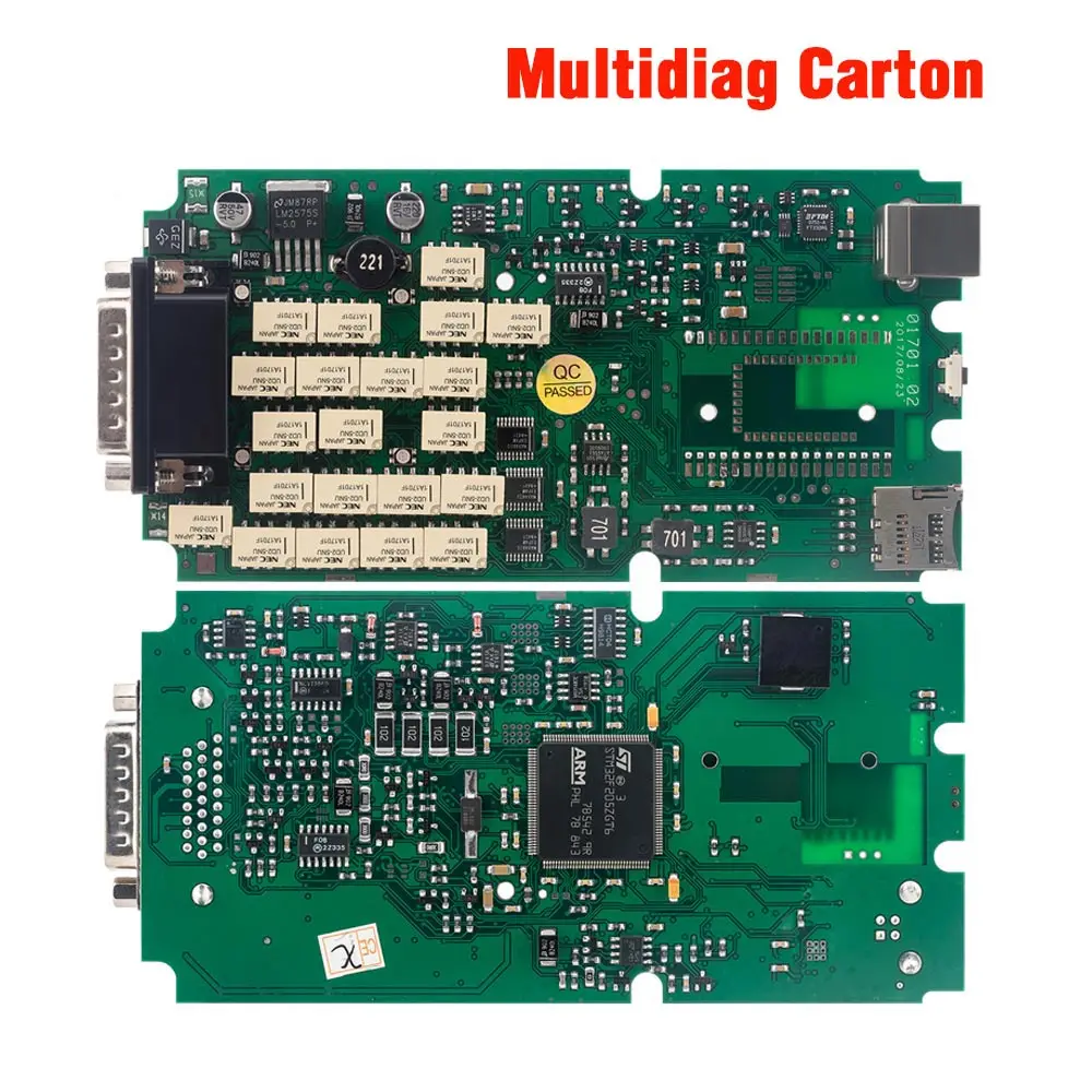 Один зеленый PCB CDP tcs pro многоязычный multidiag pro с bluetooth V2016R1 tcs pro obd2 диагностический инструмент - Цвет: Multidiag pro No BT