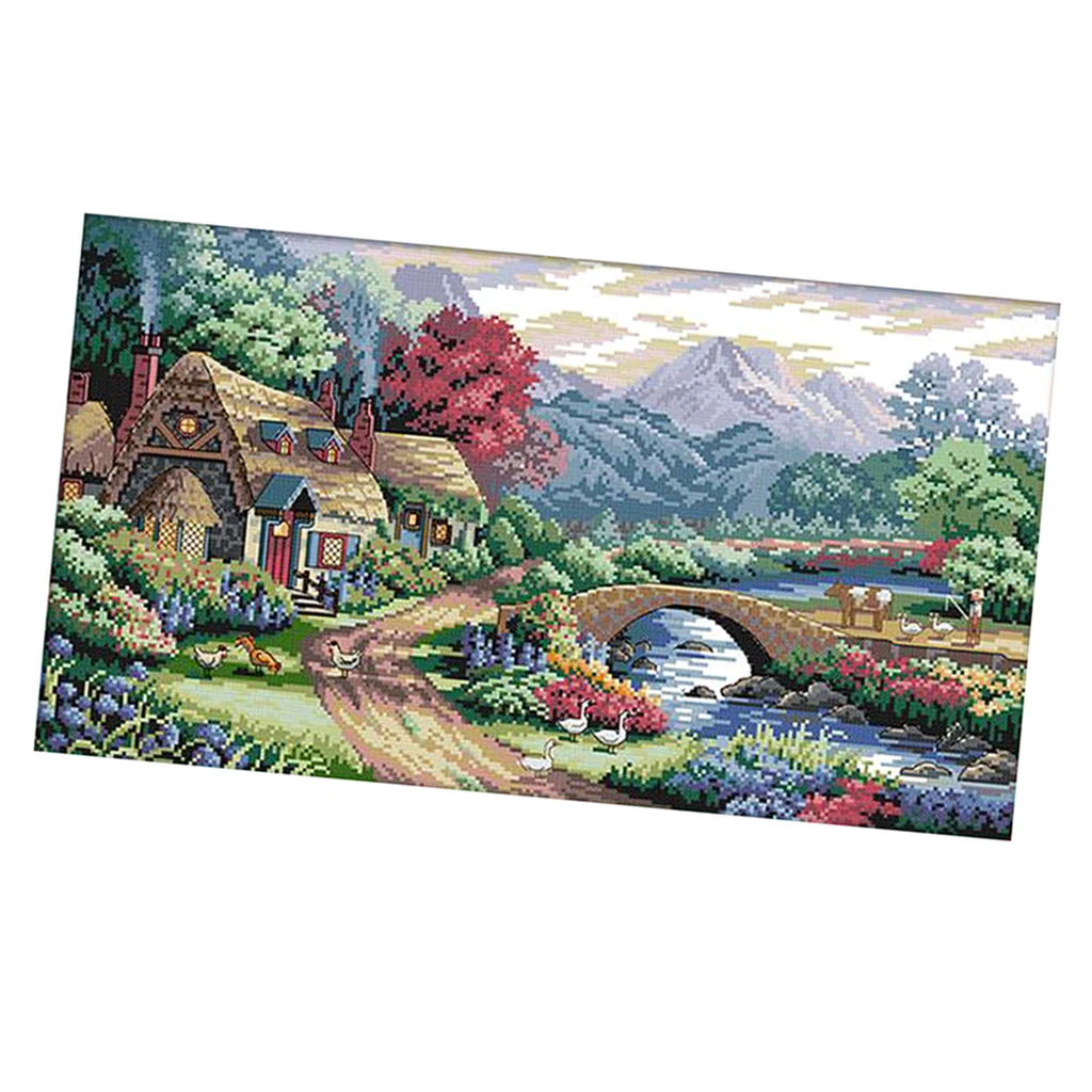 54x33 см фермы сцена DIY штампованные крестиком наборы вышивка набор Рукоделие
