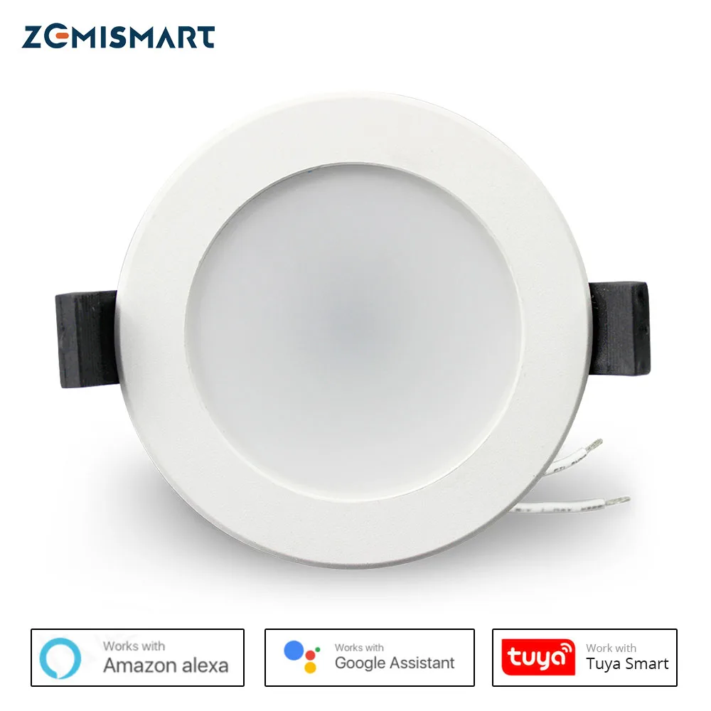Zemismart 2 5 дюймов 7 Вт WiFi RGBCW светодиодный светильник Голосовое управление Alexa Google