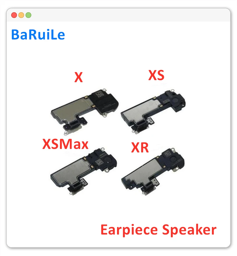 BaRuiLe 5 шт. ушной динамик для iPhone X XS Max XR наушник прослушивание с гибким кабелем iphone
