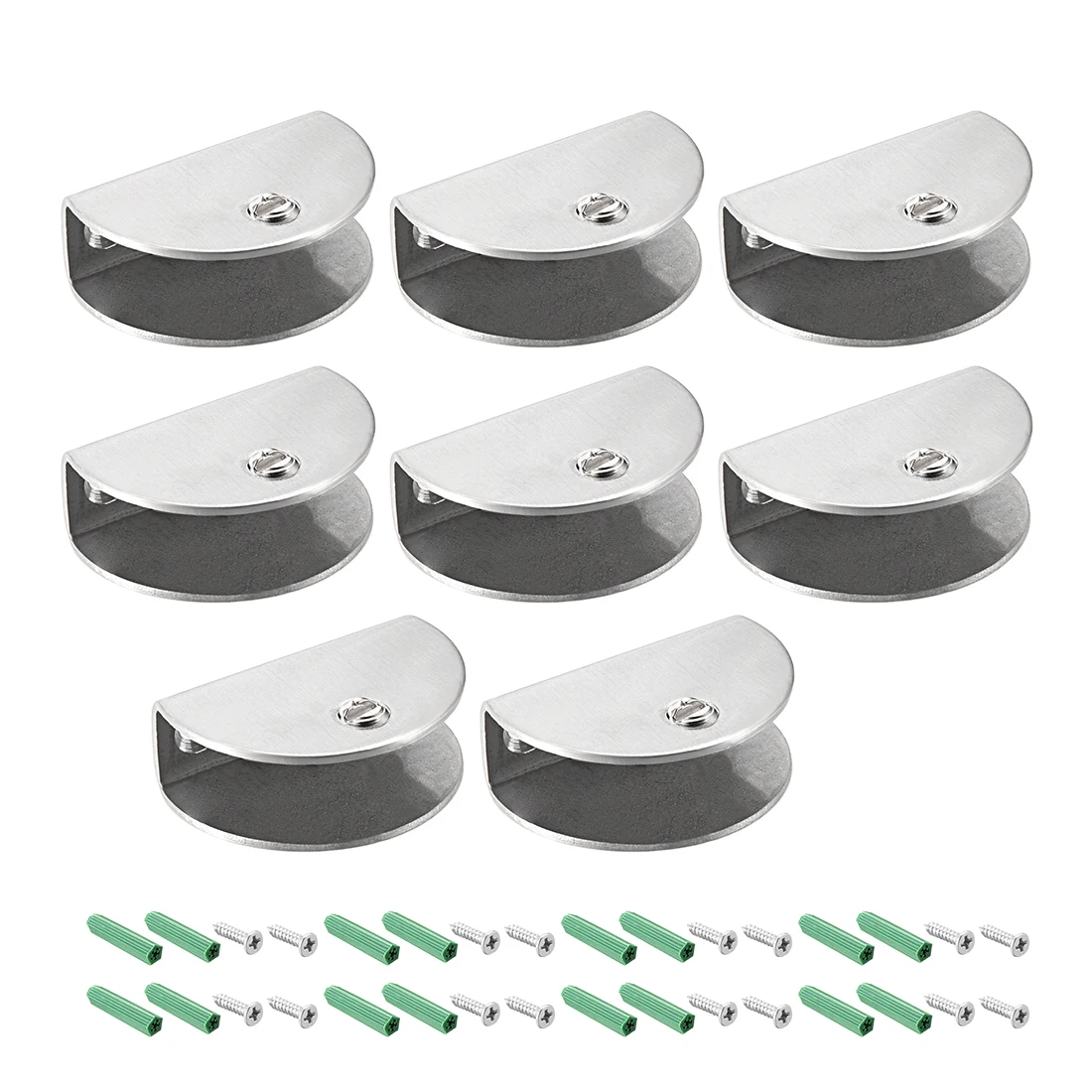 Стеклянные Кронштейны для полки uxcell Регулируемый зажим стекла из нержавеющей