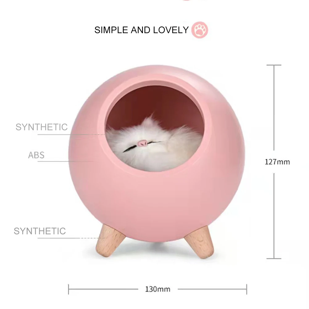 

Cute Cat LED Table Night Light Mini Cattery USB Rechargeable Warm Atmosphere Lamp Room Bedroom Bedside Lighting Home Ornament