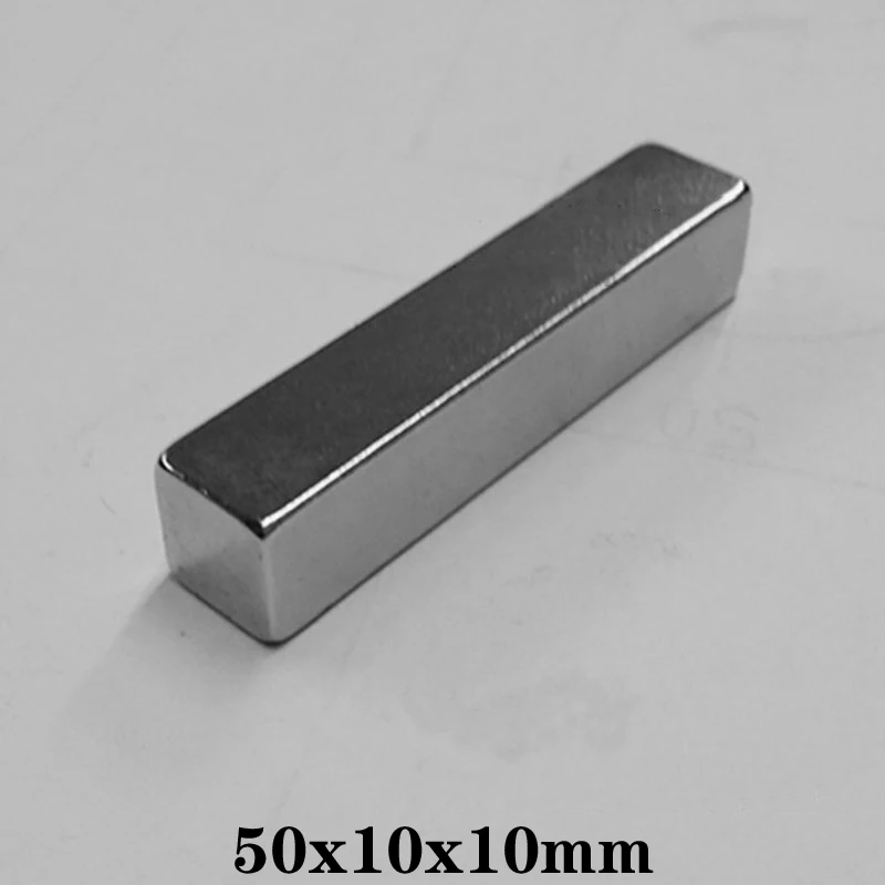 1/2/5/10/15 шт. 50x10x10 Сильный магнитный лист 50 мм * 10 постоянный неодимовый магнит