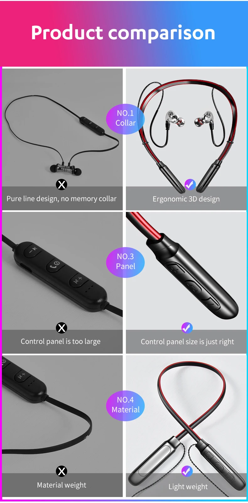HJCE X9 Bluetooth наушники V5.0 беспроводные наушники 3D стерео спортивные наушники с креплением на шее с микрофоном для всех телефонов