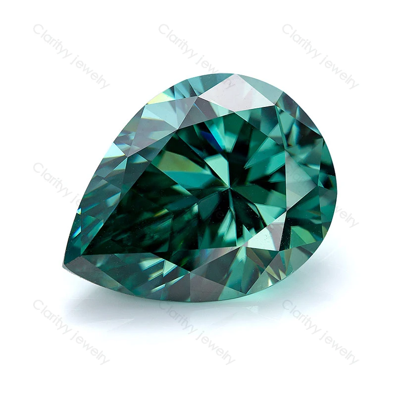 

Holycome Moissanite 3x5-12x16mm GRA Сертифицированный Зеленый VVS1 грушевидная Резка Бесплатная доставка OEM ODM заказ завод драгоценных камней