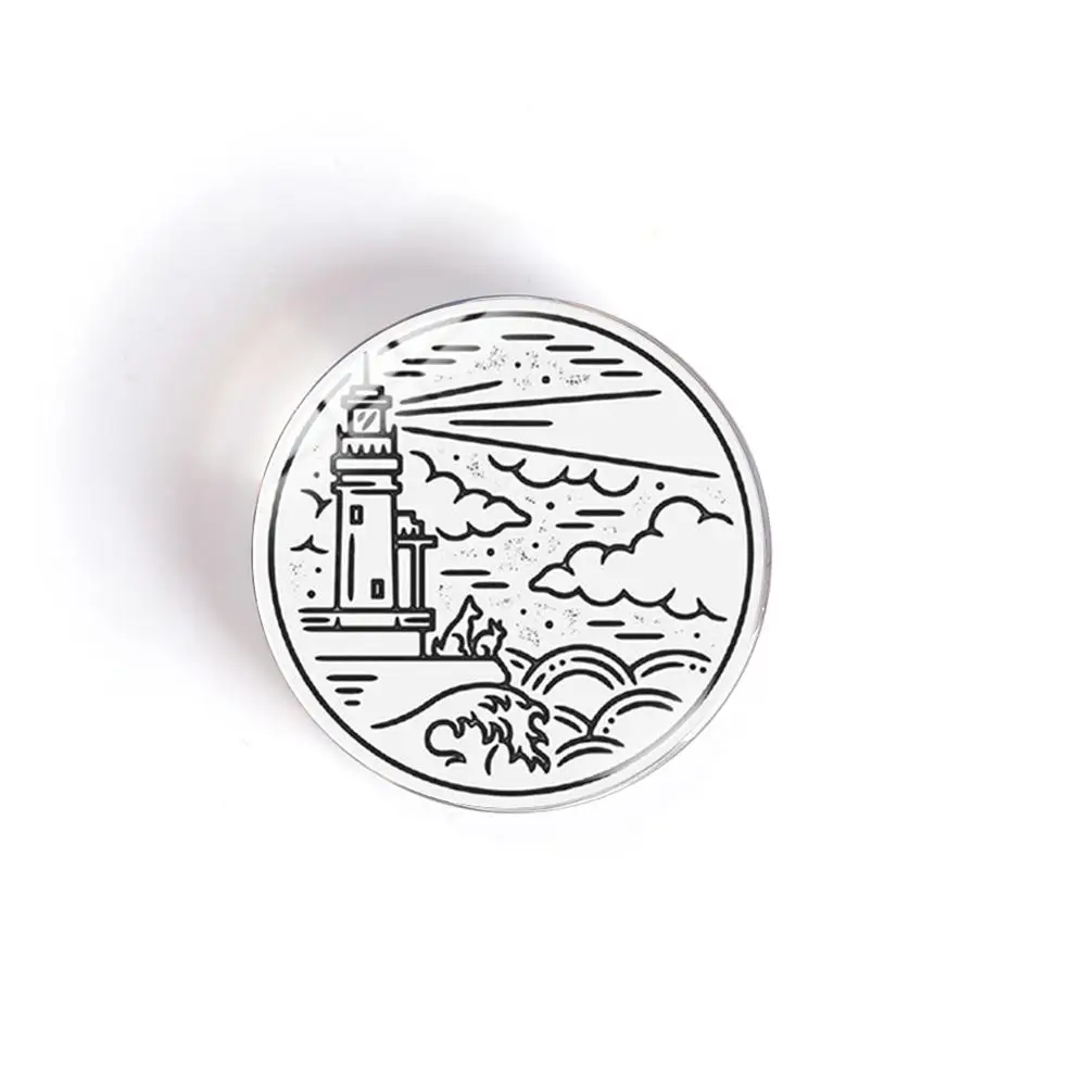 QIYUE простая черно белая линия для рисования магнитное стекло холодильника