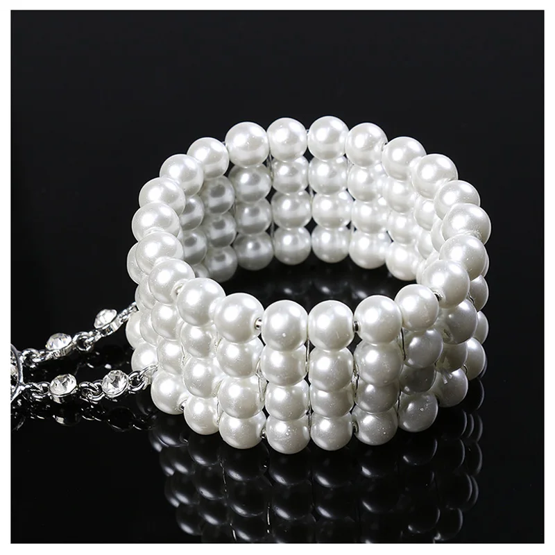 Цветочный браслет из искусственного жемчуга в стиле ар деко The Great Gatsby Свадебный