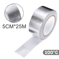 25mx5cm car motorcycle aluminum foil heat shield tape adhesive exhaust wrap pipe ducts high temp resistant repairs tape