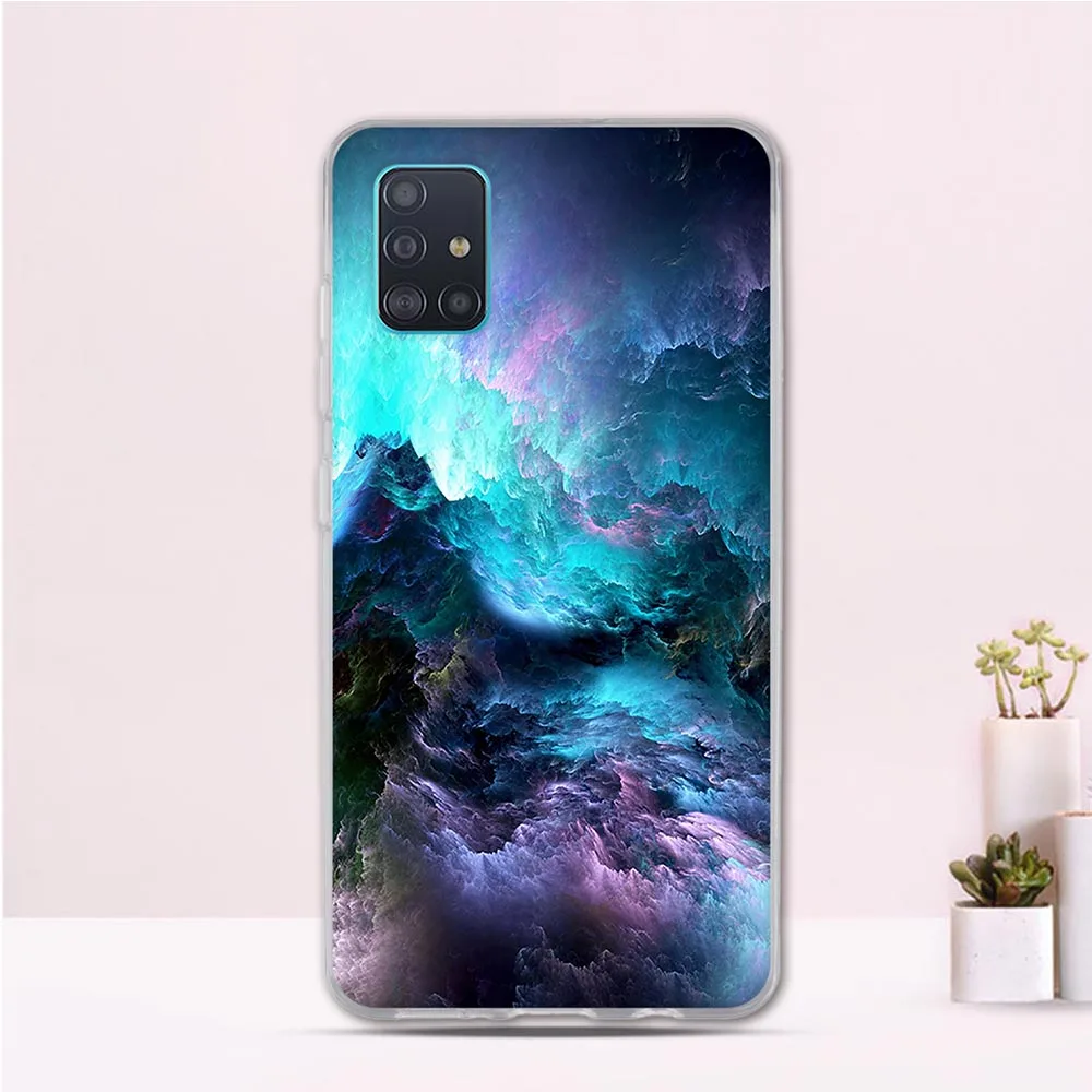 Силиконовый чехол 6 5 дюйма для Samsung Galaxy A51 новая модная мягкая задняя крышка из ТПУ