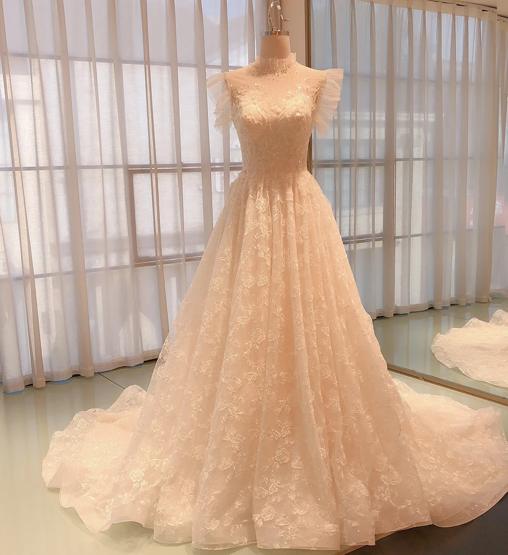 SL 5091 SuLi пляжное богемное свадебное платье 2020 Новое с кружевами и кристаллами