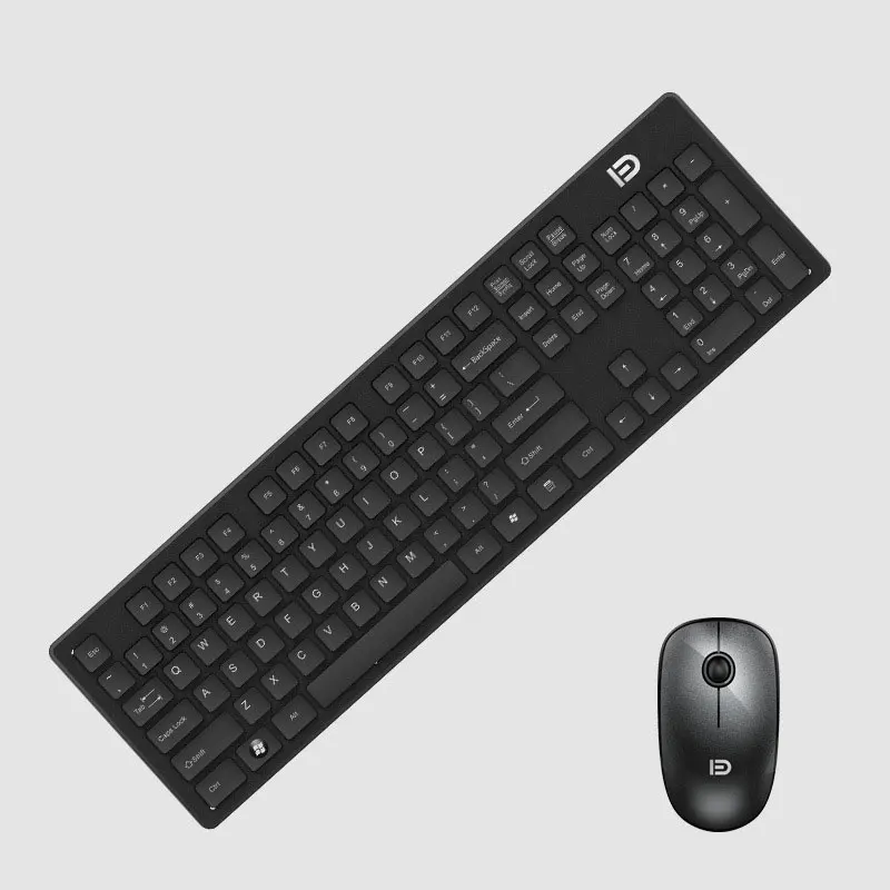 Оптическая беспроводная клавиатура и мышь 2 4 ГГц игровая розовая бесшумная