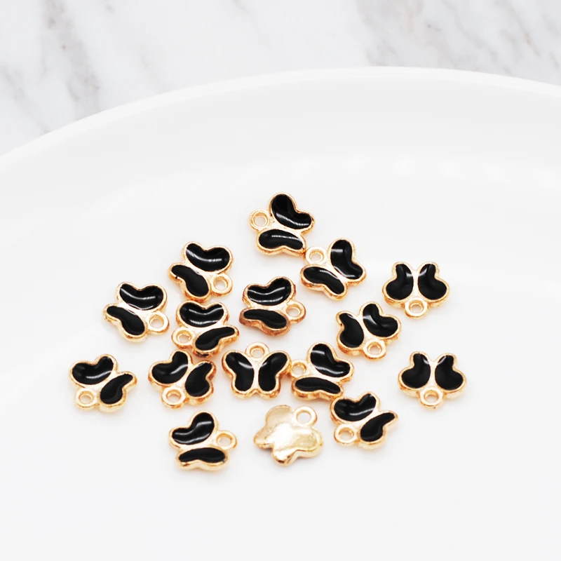 50 шт. маленькие милые Подвески в форме бабочки ювелирные изделия сделай сам