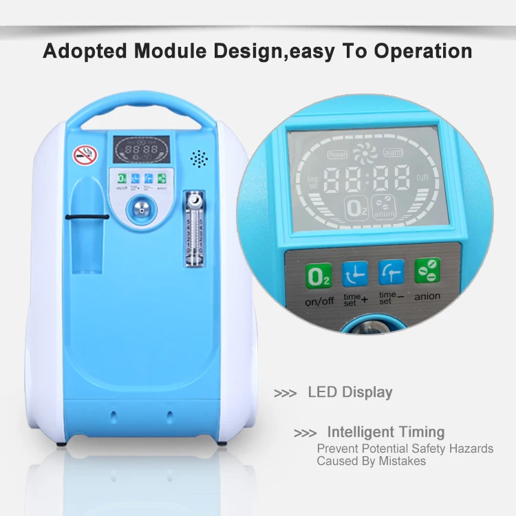 5L Medical Portable Oxygen Concentrator Generator Home 24 hours continuous oxygen flow respirators | Красота и здоровье
