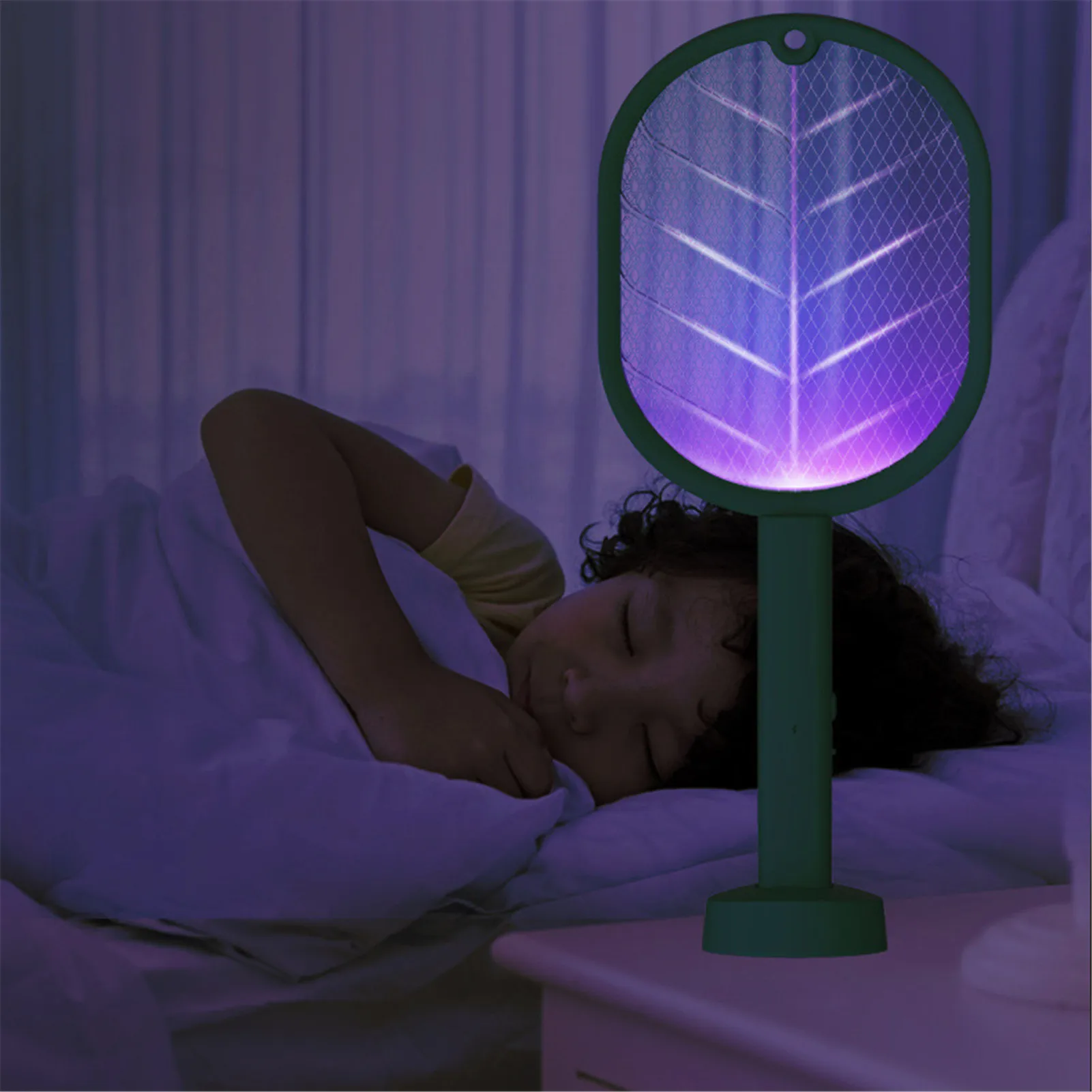 

Electric Insect Racket Swatter USB Rechargeable Mosquito Swatter Kill Fly Bug Killer Trap