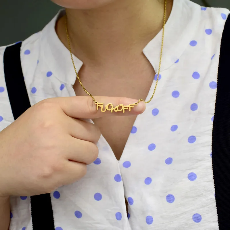 Цепочка с подвеской золотистого цвета в стиле хип-хоп | Украшения и аксессуары