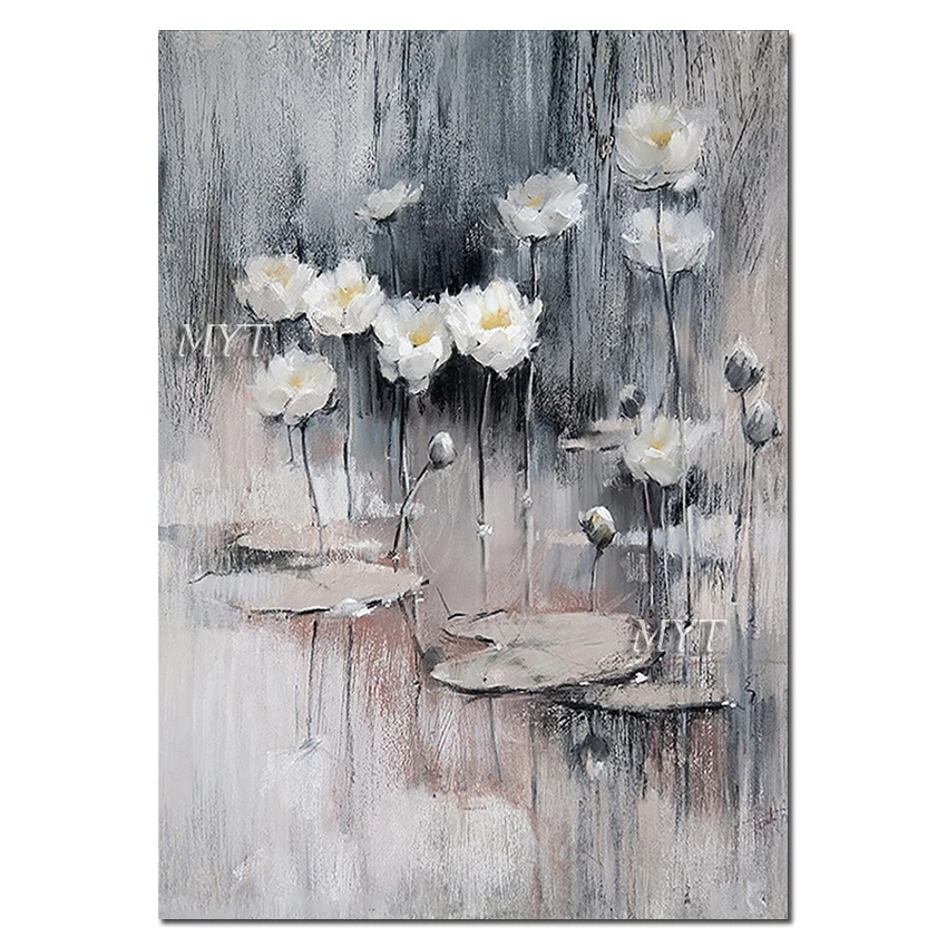 

New Lotus Floral Design Canvas Picture Wall Decorative Oil Painting Art Hot Selling Competitive Goods Paintings Wall Canvas Art